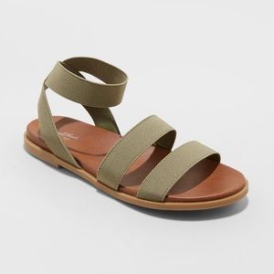 Paisley Elastic Ankle Strappy Sandals